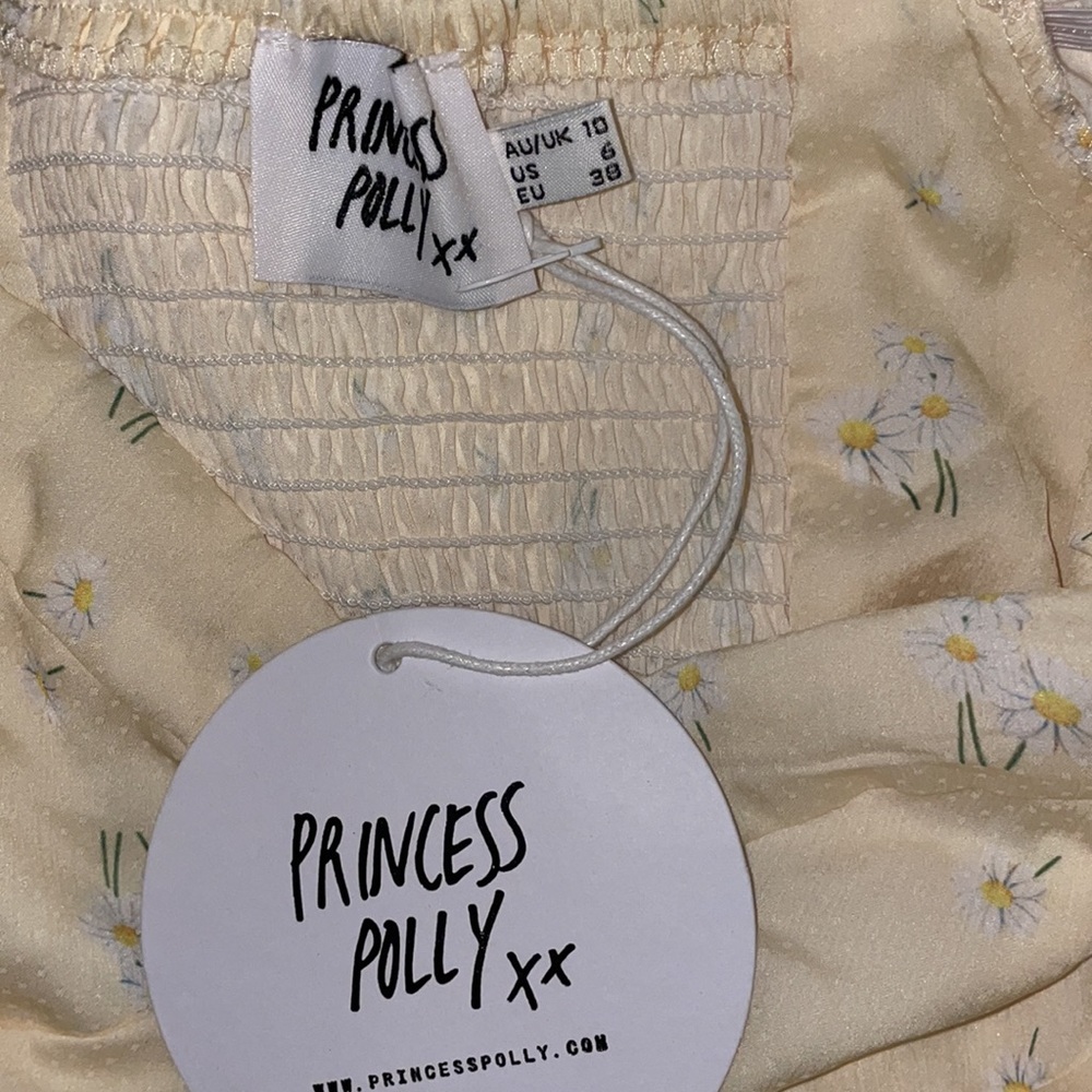 NWT Princess Polly Allyson Top Yellow - Picture 9 of 11